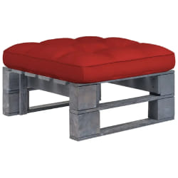 vidaXL Pouf palette de jardin Bois de pin imprégné de gris - TU