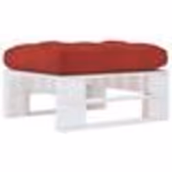 vidaXL Pouf palette de jardin Bois de pin imprégné de blanc - TU