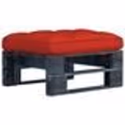 vidaXL Pouf palette de jardin noir bois de pin imprégné - TU