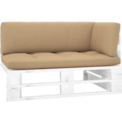 Vidaxl - Canapé d'angle palette de jardin Bois de pin imprégné de blanc