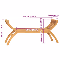 VidaXL 316150 banc de jardin Bois - Vue supplémentaire 6