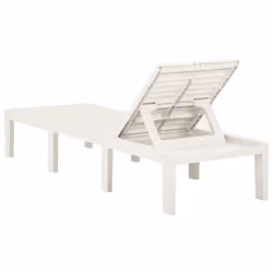 VidaXL 315826 chaise d'extérieur Linge Siège rembourré Plastique Blanc - Vue supplémentaire 5