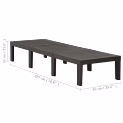 VidaXL 315827 chaise d'extérieur Linge Siège rembourré Plastique Anthracite - Vue supplémentaire 8
