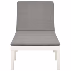 VidaXL 315828 chaise d'extérieur Linge Siège rembourré Plastique Blanc
