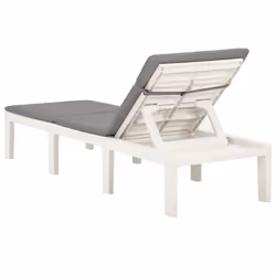 VidaXL 315828 chaise d'extérieur Linge Siège rembourré Plastique Blanc - Vue supplémentaire 4