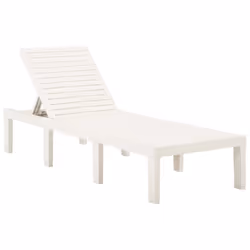 VidaXL 315828 chaise d'extérieur Linge Siège rembourré Plastique Blanc - Vue supplémentaire 5