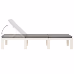 VidaXL 315828 chaise d'extérieur Linge Siège rembourré Plastique Blanc - Vue supplémentaire 6