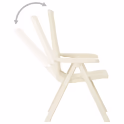 VidaXL 315830 chaise d'extérieur Terrace Plastique Blanc - Vue supplémentaire 5