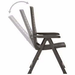 VidaXL 315831 chaise d'extérieur Terrace Plastique Anthracite - Vue supplémentaire 5