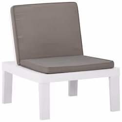 VidaXL 315846, Terrace, Siège rembourré, Plastique, Blanc, Coton, 650 mm