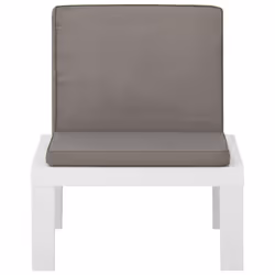 VidaXL 315846 chaise d'extérieur Terrace Siège rembourré Plastique Blanc