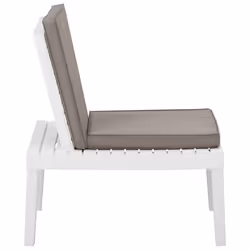 VidaXL 315846 chaise d'extérieur Terrace Siège rembourré Plastique Blanc