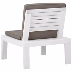 VidaXL 315846 chaise d'extérieur Terrace Siège rembourré Plastique Blanc - Vue supplémentaire 4