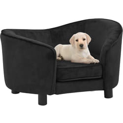 Vidaxl - Canapé pour chien Noir 69x49x40 cm Peluche