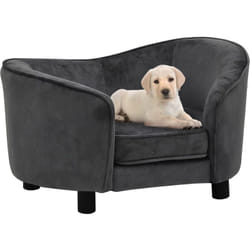 Vidaxl - Canapé de chien pliant 73x67x26cm en peluche et coussin diverses couleurs couleur : Gris foncé