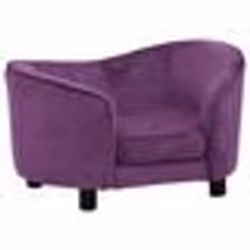 vidaXL Canapé pour chien Bordeaux 69x49x40 cm Peluche