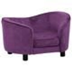vidaXL Canapé pour chien Bordeaux 69x49x40 cm Peluche