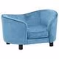 vidaXL Canapé pour chien Turquoise 69x49x40 cm Peluche