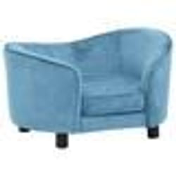 vidaXL Canapé pour chien Turquoise 69x49x40 cm Peluche