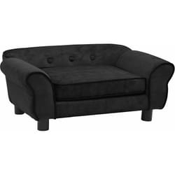 Canapé pour chien Noir 72x45x30 cm Peluche Vidaxl