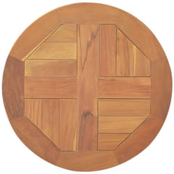 Dessus de table Bois de teck solide Rond 2,5 cm 40 cm Vidaxl