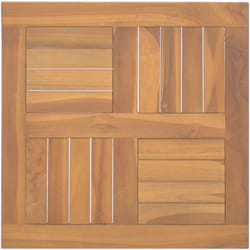 Dessus de table carré 50x50x2,5 cm Bois de teck massif - Vidaxl