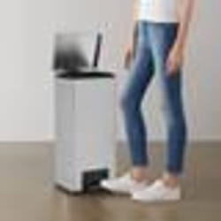 vidaXL Poubelle à pédale anti-empreinte 30 L Argenté Acier inoxydable - TU