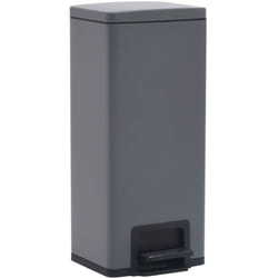 Vidaxl - Poubelle à pédale anti-empreinte 30 l Gris Acier inoxydable