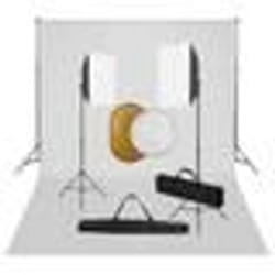 vidaXL Kit de studio photo boîtes à lumière toile de fond réflecteur - TU