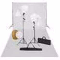vidaXL Kit de studio photo avec lampes toile de fond et réflecteur - TU