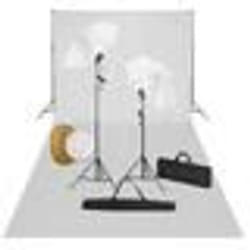 vidaXL Kit de studio photo avec lampes toile de fond et réflecteur - TU