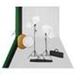 vidaXL Kit de studio photo avec lampes toile de fond et réflecteur - TU