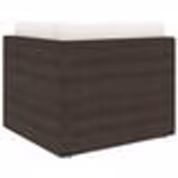 vidaXL Salon de jardin 4 pcs avec coussins Marron Résine tressée - TU