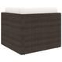 vidaXL Salon de jardin 4 pcs avec coussins Marron Résine tressée - TU