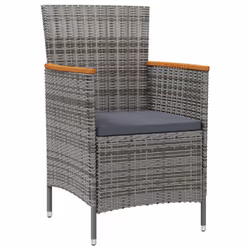 VidaXL 316149 chaise d'extérieur Terrace Siège rembourré Bois d'acacia, Polyester, Polyuréthane, Acier Gris - Vue supplémentaire 2