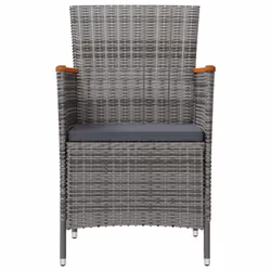 VidaXL 316149 chaise d'extérieur Terrace Siège rembourré Bois d'acacia, Polyester, Polyuréthane, Acier Gris - Vue supplémentaire 3