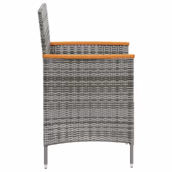 VidaXL 316149 chaise d'extérieur Terrace Siège rembourré Bois d'acacia, Polyester, Polyuréthane, Acier Gris - Vue supplémentaire 4