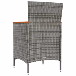 VidaXL 316149 chaise d'extérieur Terrace Siège rembourré Bois d'acacia, Polyester, Polyuréthane, Acier Gris - Vue supplémentaire 5