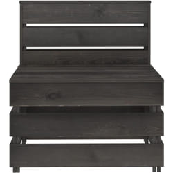 Vidaxl - Canapé central palette de jardin Gris Bois de pin imprégné