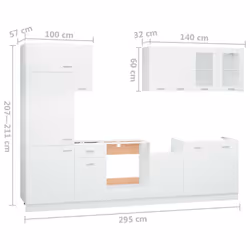 VidaXL 3067639 Armoire de rangement de salle à manger et de cuisine - Vue supplémentaire 8