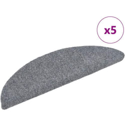 Tapis autoadhésifs de marches 5 pcs Gris clair 56x17x3 cm