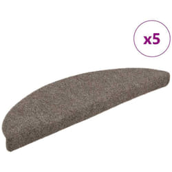 Vidaxl - Tapis autoadhésifs de marches 5 pcs Crème 56x17x3 cm Aiguilleté