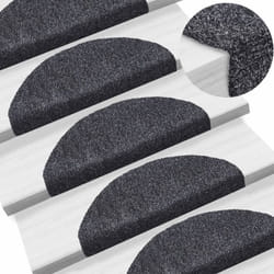 Vidaxl - Tapis autoadhésifs de marches 10 pcs Gris foncé 65x21x4 cm