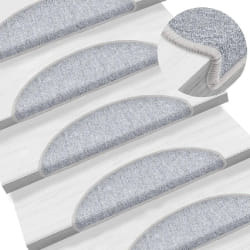 Tapis vidaXL - Gris clair 56x17x3 cm