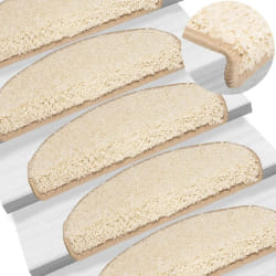 vidaXL Tapis d'Escalier Crème