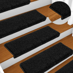 vidaXL Tapis d'escalier 10 pcs - Noir