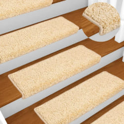 vidaXL Tapis d'escalier 10 pcs 65x21x4 cm Marron