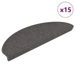 vidaXL Tapis d'escalier autocollants aspect sisal 15 pcs 65x21x4 cm