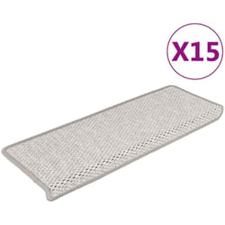 Vidaxl - Tapis d'escalier autocollants aspect sisal 15 pcs 65x21x4 cm