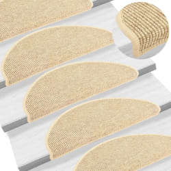 vidaXL Tapis escalier - Beige